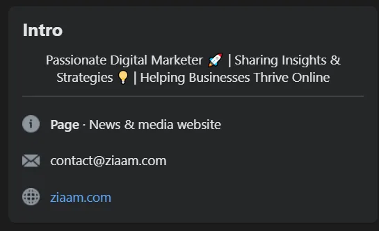 Facebook information