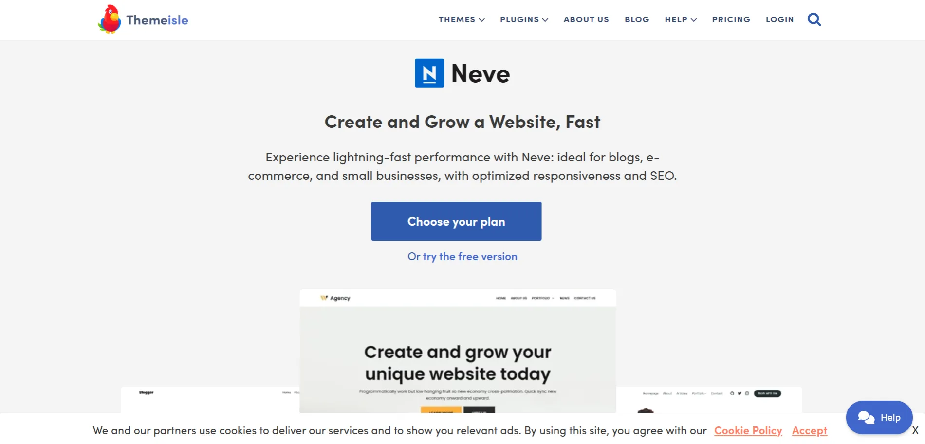 Neve Landing Page
