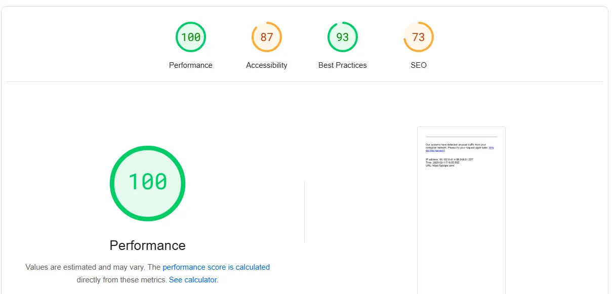Website Speed Optimization