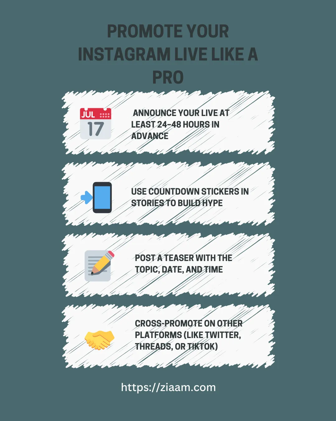 Promote your instagram live infographic