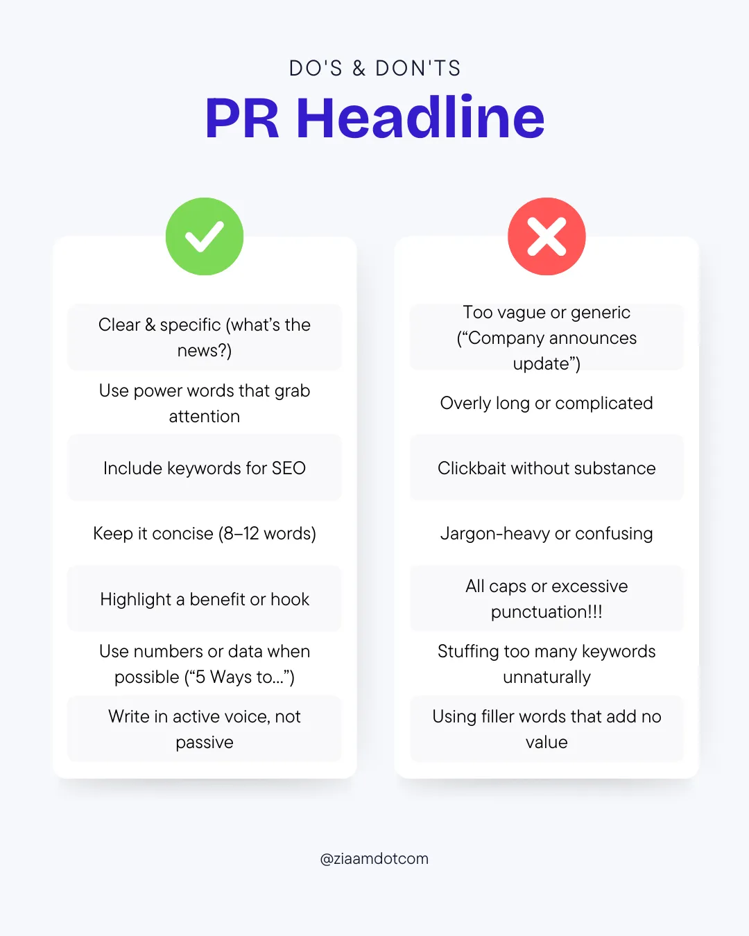 Do's and Don't of PR